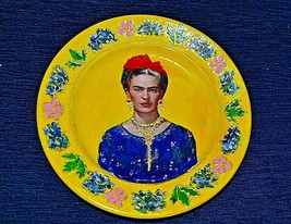 &quot;Frida Kalho&quot; Handmade Decorative Plate. Mixed Technique. Signed - £27.94 GBP