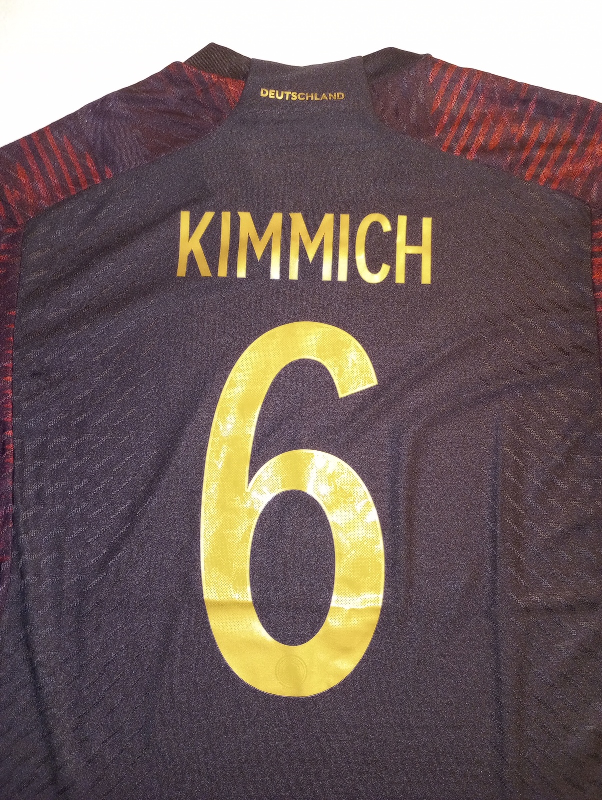 Joshua Kimmich Germany 2022 World Cup Qatar Match Slim Black Away Soccer Jersey Item image 8