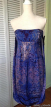 New Nicole Miller Blue/Purple Strapless Party Cocktail Dress (Size 6)-MSRP $365! - £70.32 GBP