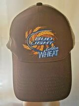 Vintage Bud Light Golden Wheat Hat Mesh Back Snapback Trucker USA 90's B... - $18.78