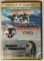 NEW Sealed Happy Feet 1 and 2 March Of The Penguins Triple Feature DVD - £23.01 GBP