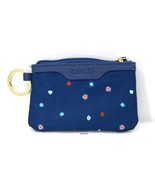 ban.do Card ID Floral Holder Case + Key Fob Chain Navy Blue  NEW - $14.95