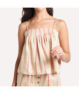 Joie Ariza Top Linen Breathable Adjustable Spaghetti Strap Tank Top Striped Sz L - $22.00