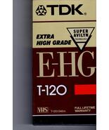 VHS Video Tape TDK T-120 E- HG  VHS Tape - $121.92 MXN