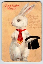 Easter Postcard Ellen Clapsaddle Dressed White Rabbit Top Hap Tie Fantasy 121 - £29.84 GBP