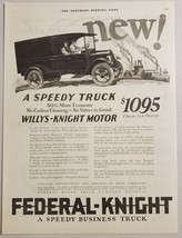 1924 Print Ad Federal Knight Business Trucks Willys-Knight Motors Detroi... - £15.58 GBP