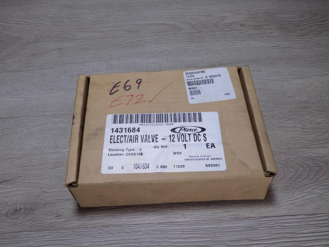 Pierce 1431684 Solenoid Valve Asco SC8551A001MS - $98.99