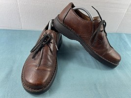 Clarks Oxford Men 9.5 M Active Air Shoes Brown Leather Comfort Lace Up Work - $517.69 MXN