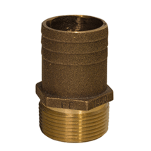 GROCO 1-1/2&quot; NPT x 1-3/4&quot; Bronze Full Flow Pipe to Hose Straight Fitting - £33.57 GBP
