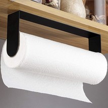 Black Paper Towel Holder Wall Mount - Under Cabinet Self Adhesive Paper ... - £18.32 GBP