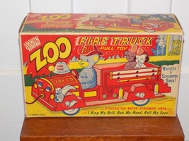 Vintage Irwin Zoo Fire Truck Toy Box ONLY!!. - $64.35