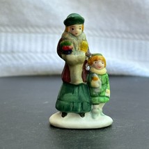 Lemax Porcelain Woman and Girl Loose Figurine From 1990s - £9.41 GBP