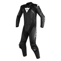 DAINESE Assen Race 2 Piece LEATHER SUIT MOTORBIKE / MOTORCYCLE Black  - $479.99