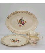 ♻️ Vintage Taylor Smith &amp; Taylor TST124 4-Pc Set 1940&#39;s Platter Sugar An... - $1,300.64 MXN