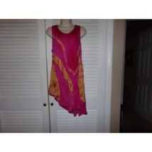 Sunflower tie dye gauze sundress Free Size boho retro hippie - $12.60