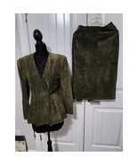 Gino di Giorgio Women&#39;s Suede Genuine Leather Moss Green Suit Size S Vtg... - $89.18 CAD