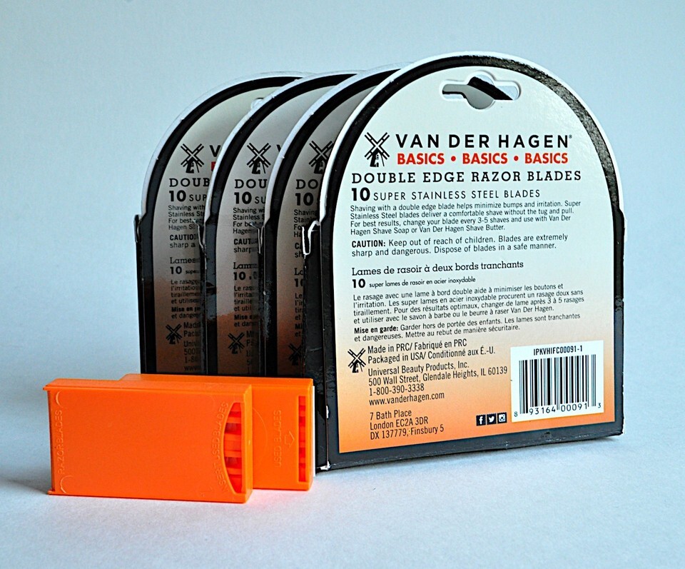 Lot 6 pkgs Van Der Hagen Stainless Steel Double Edge Razor Blades NEW 50 blades Item image 3