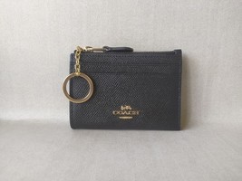 Coach Mini Skinny ID zip Card Case in cross grain Leather FREE Shipping ... - $68.41