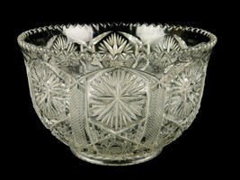 Imperial Glass Serving Bowl, 6 1/2&quot;, Star and File, Hobstar, Fans, Cross... - £15.44 GBP