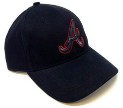 OC Sports Atlanta Baseball Team Hat Solid Black Embroidered MVP Adjustab... - £22.95 GBP