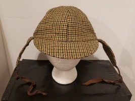 Vintage J.S. Wilson London Hat Cap Made in England Double Bill Ear Flaps /w Tie - £55.93 GBP