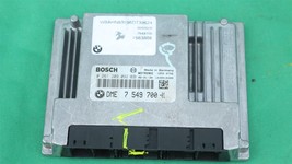 06-07 BMW 750i ECM ECU DME Engine Control Module 7549700 & Ignition Switch  image 8