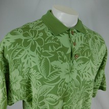 Tommy Bahama Men Green Floral Investment Polo Golf Shirt T20222 Sz L - £58.84 GBP