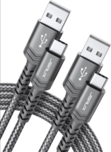 USB-C to USB A Cable 3.1A Fast Charging 6.6ft 2 Pk Charge &amp; Data Sync - $11.00