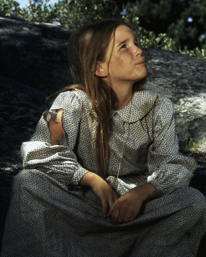 Little House on the Prairie Melissa Gilbert as Laura in torn dress 24X36... - $29.00