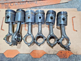 Set of 6 SCANIA DS11 DSC11 Diesel Engine piston  and connecting rods 1304357 OEM - $1,026.35