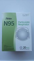 Pack of 20 FLTR NIOSH Certified N95 Respirator Face Mask - £15.97 GBP