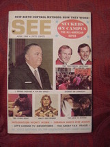 SEE magazine April 1969 J. Edgar Hoover Smothers Brothers Lion In Winter - £11.09 GBP