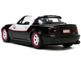 1990 Mazda Miata Black and White with Graphics and Ghost Spider Diecast Figure &quot; - £17.13 GBP