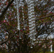 12 Strands Wedding Acrylic Garland Diamond Crystal Bead Chandelier Hanging Decor - £7.55 GBP
