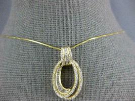 2.05Ct Round &amp; Baguette Diamond 14K Yellow Gold Over Oval Love Knot Pendant - £93.27 GBP
