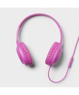 Heyday Wired On-Ear Headphones Neon Violet 3.5mm Jack Pink - $17.96 CAD
