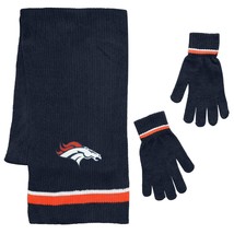 Denver Broncos Scarf and Glove Gift Set Chenille - $60.49