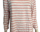 NWT T by Talbots Pink and White Striped 3/4 Sleeve T Shirt Size XL - $28.49