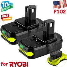 2-Pack P108 18V High Capacity Lithium Battery Replace For Ryobi 18 Volt 3.6Ah - £43.15 GBP