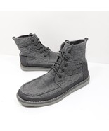 Toms Searcher Chukka Boot Quilted Wool Lace Up Heather Gray Mens Size 7 - $43.06 CAD