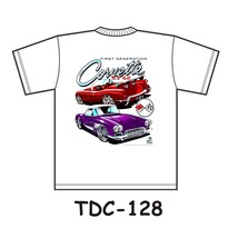 &#39;53 &amp; &#39;62 Corvettes-First Generation new on a white extra large (XL) tee... - $22.00