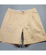 Tommy Hilfiger Vintage Men Shorts Size 36 Brown Camel Preppy Pleats Chin... - £12.03 GBP
