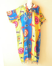 KD392 Floral Batik Hand Painted Kaftan Caftan Kimono Hippy Maxi Dress up... - £23.95 GBP