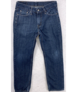 Levi’s 514 Jeans Men&#39;s Size 30x30 Pants Straight Leg Denim Slim Dark Wash - £17.91 GBP