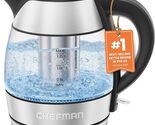 Chefman 1.2L 1500W Glass Kettle w/ Tea Infuser &amp; Removable Lid (Open Box) - $17.99