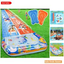 40FT Double Slip and Water Slides for Kids and Adults Backyard Play with... - $121.72