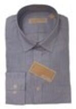 MICHAEL KORS MENS SIZES SIZE LARGE 16 16.5 WHITE BLUE STRIPED COTTON SHI... - $39.32