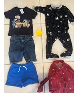 Baby Boy Clothes Lot 12M – 5pc Shirt Jeans Shorts Space Sleeper Button-Up - $358.62 MXN