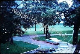 1967 Lake Lawn Lodge 64 Ford Galaxy Convertible Golf Course Kodachrome Slide - £2.33 GBP