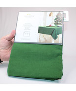 THRESHOLD GREEN OBLONG TABLECLOTH 60&quot; X 84&quot; Brand NEW Seats 6 to 8 100% ... - $13.08